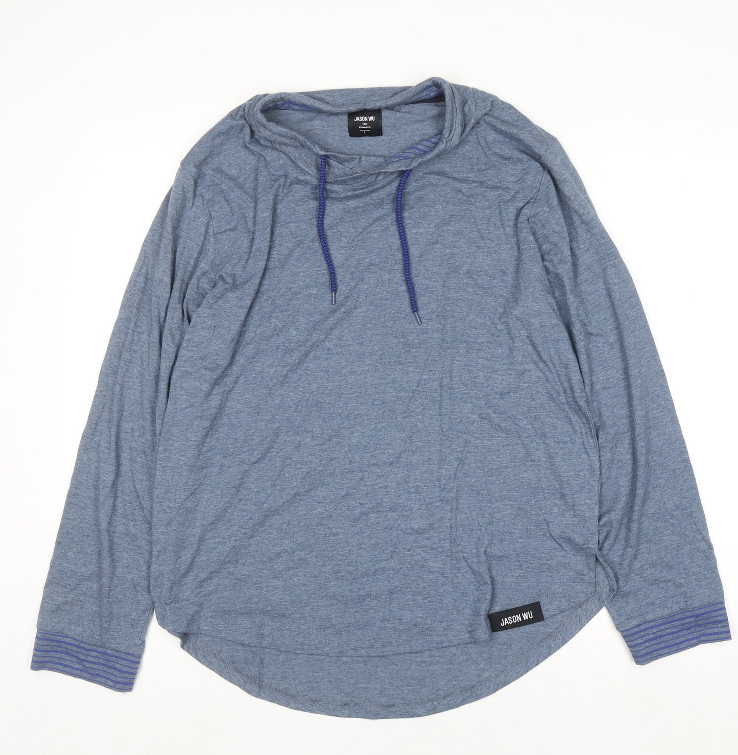 Jason Wu Men’s Blue Long Sleeve High Neck Casual Top Size L