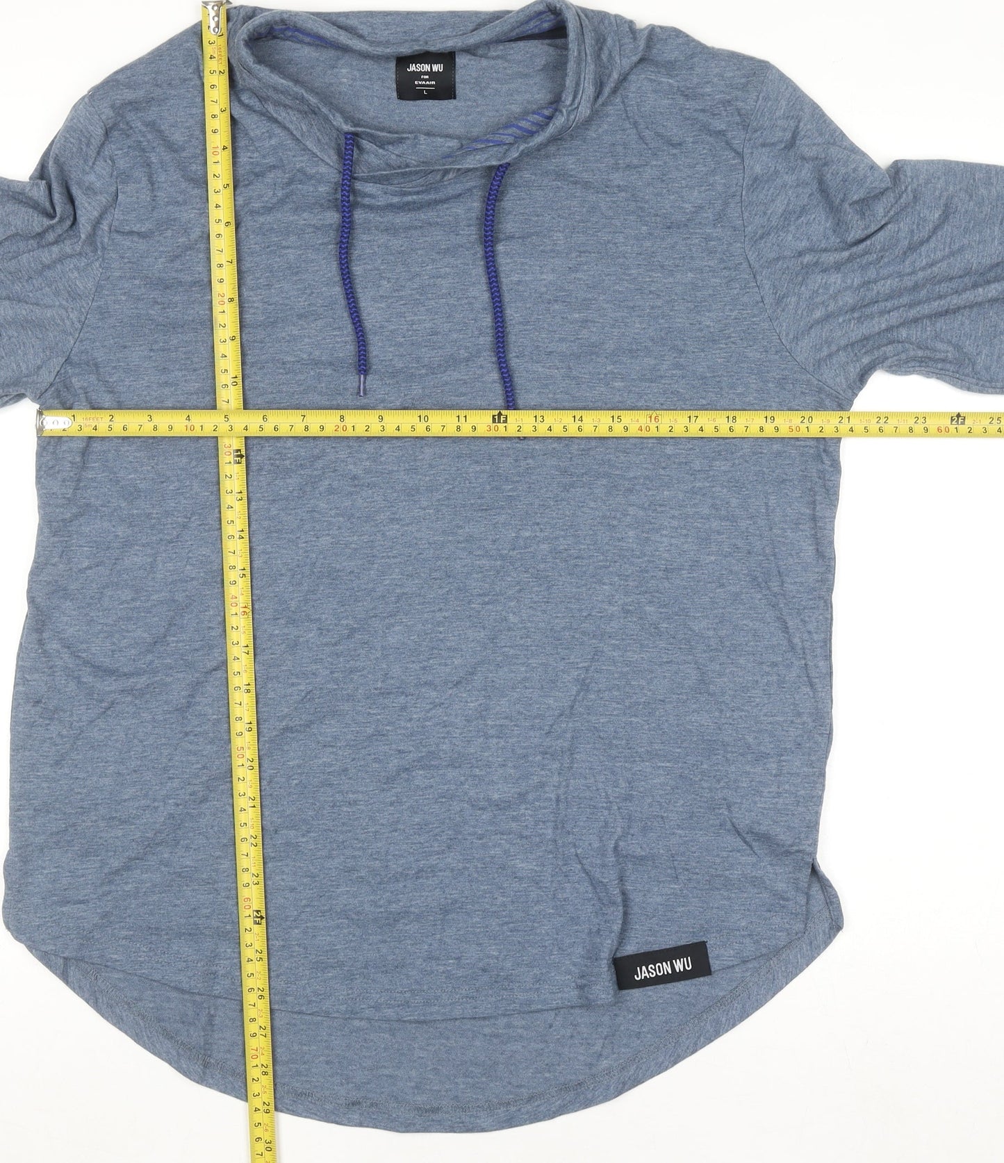 Jason Wu Men’s Blue Long Sleeve High Neck Casual Top Size L