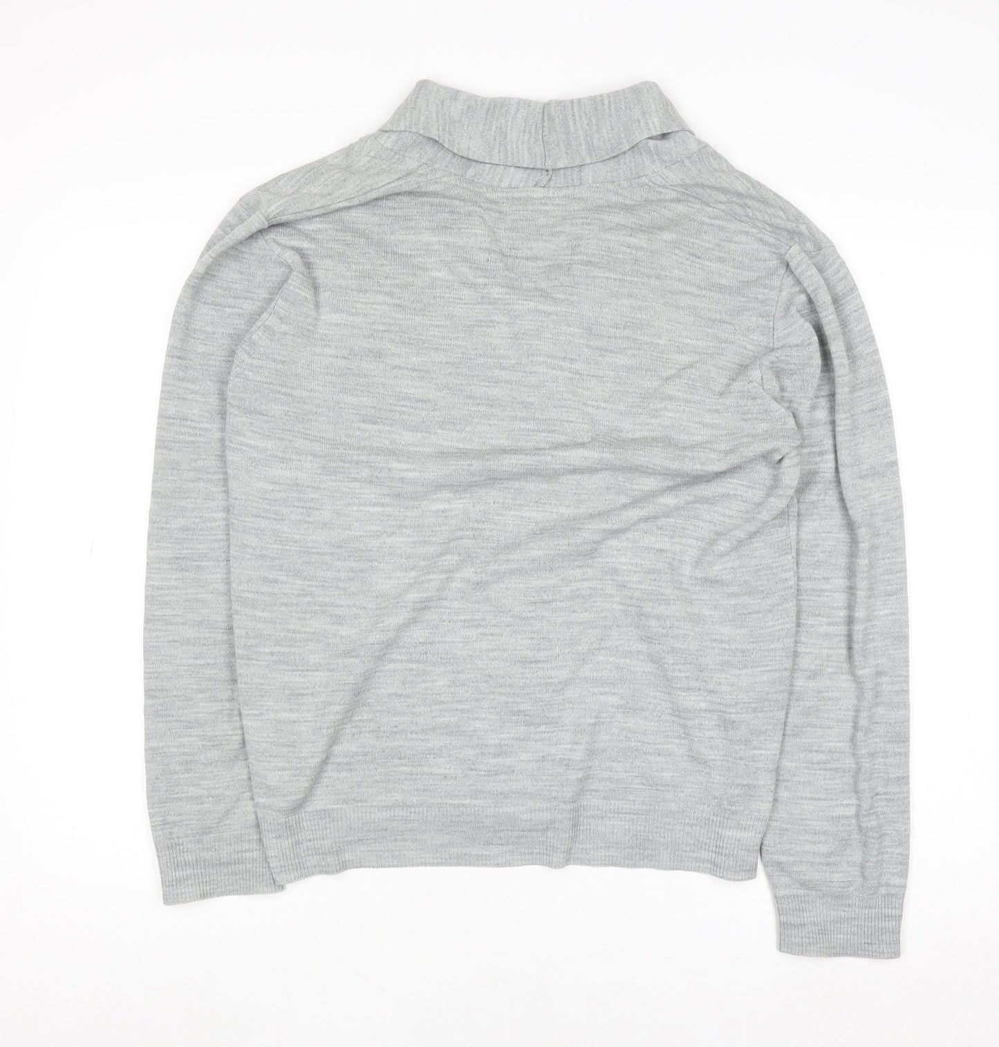 Roberto Island Men's Grey Medium Collared Button Cardigan Jumper