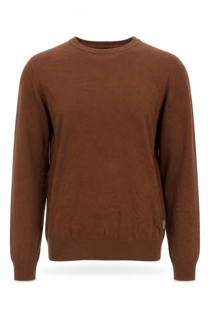 Peter Werth Men's Brown Cotton Crew Neck Jumper Size M