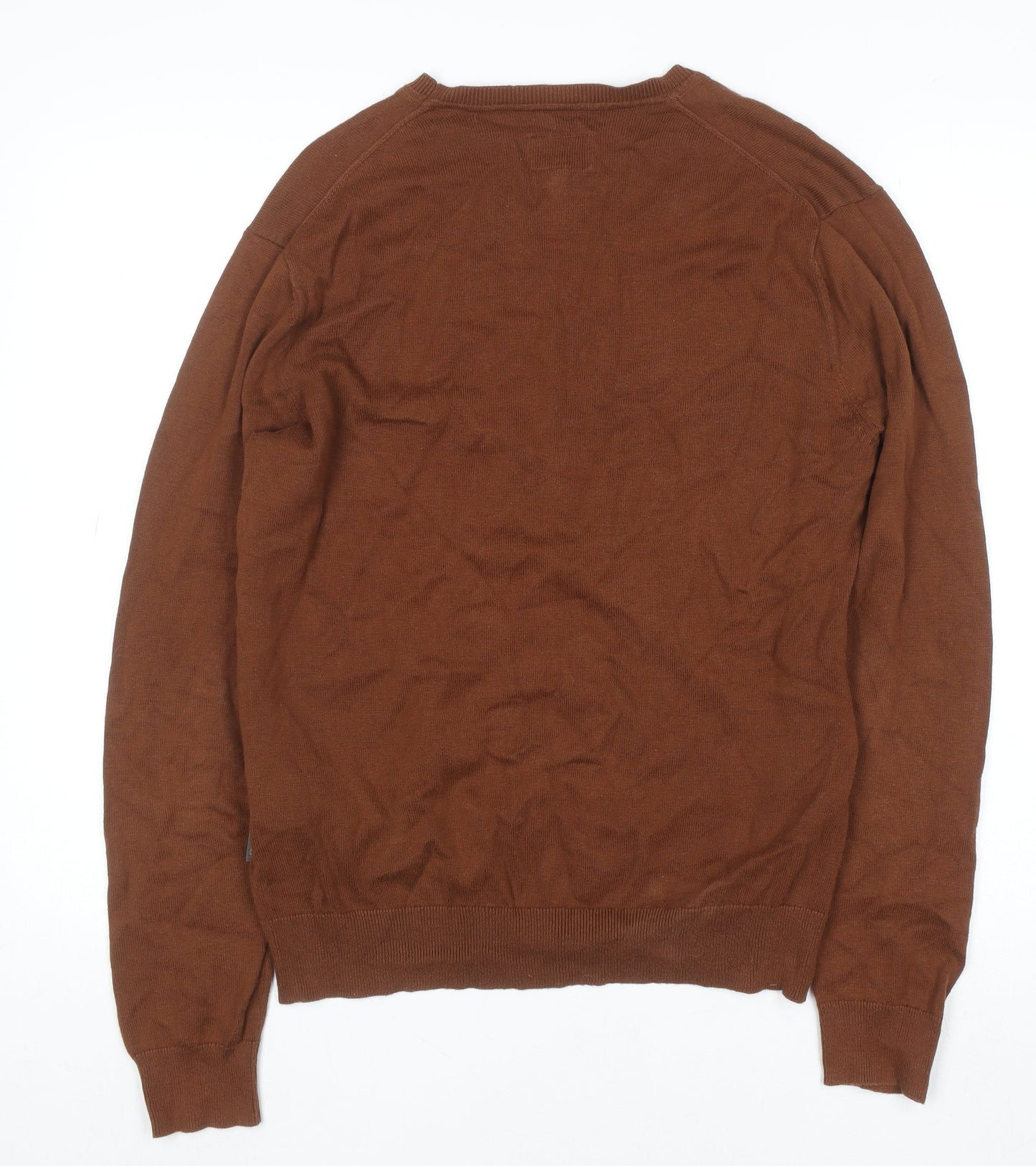 Peter Werth Men's Brown Cotton Crew Neck Jumper Size M