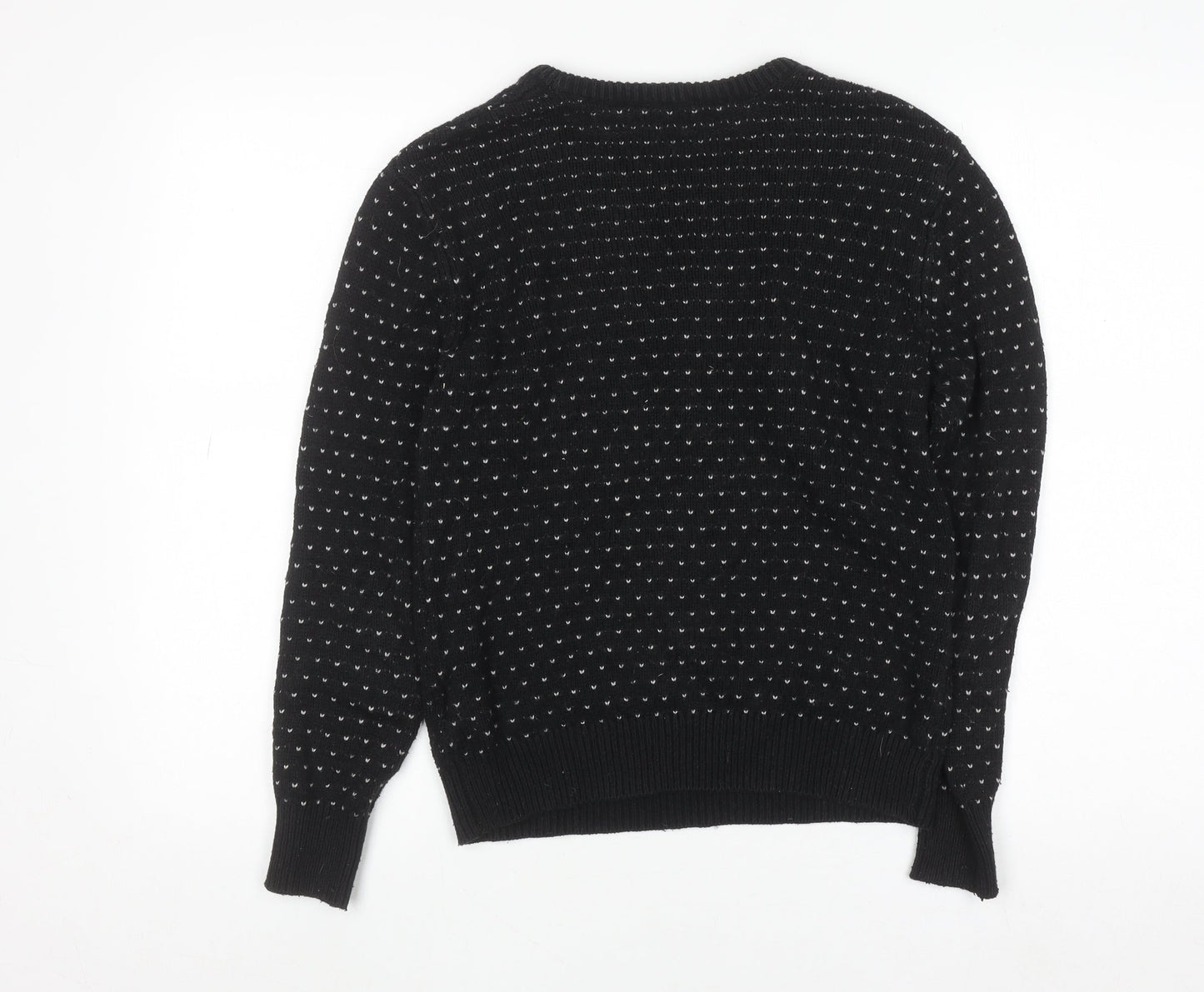 & Other Stories Womens Black XS Cotton Wool Knit Jumper