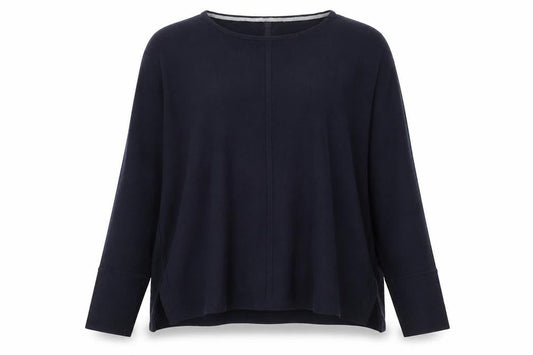 White Stuff Womens Blue Cotton Blend Crew Neck Jumper Size 10