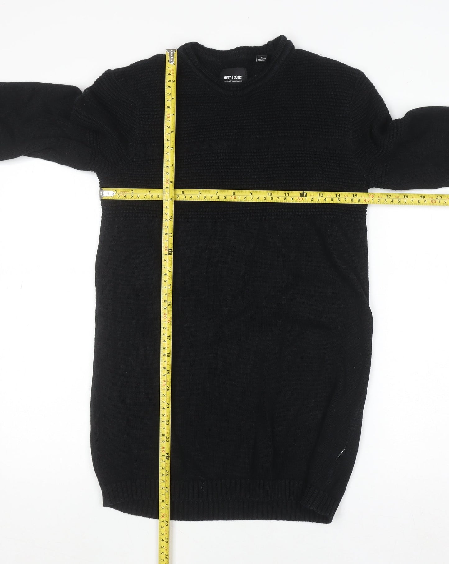 ONLY & SONS Unisex Adults Black S Pullover Knit Jumper