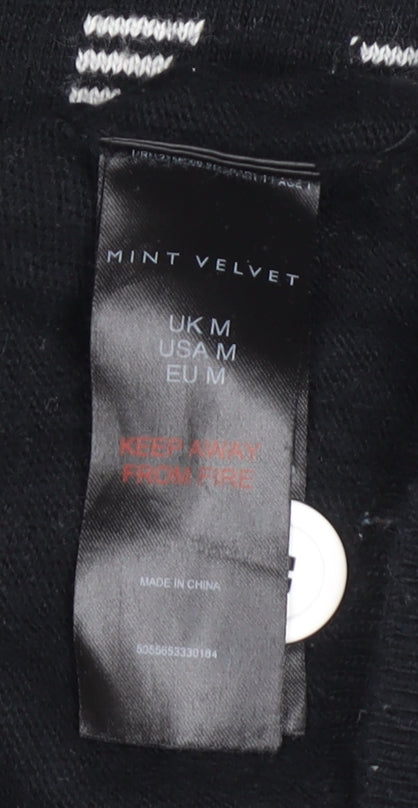 Mint Velvet Women's Black Rock & Roll Knit Jumper Medium