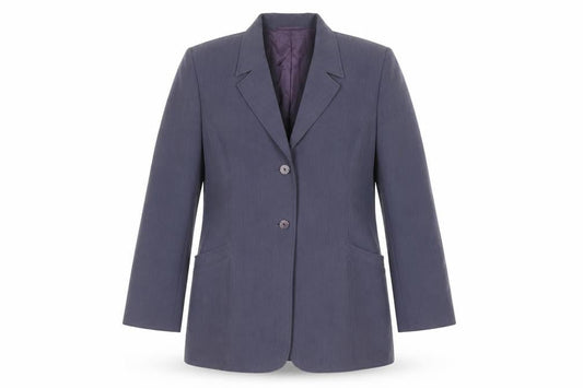 Country Casuals Women Blue Size 14 Wool Blend Single-Breasted Blazer