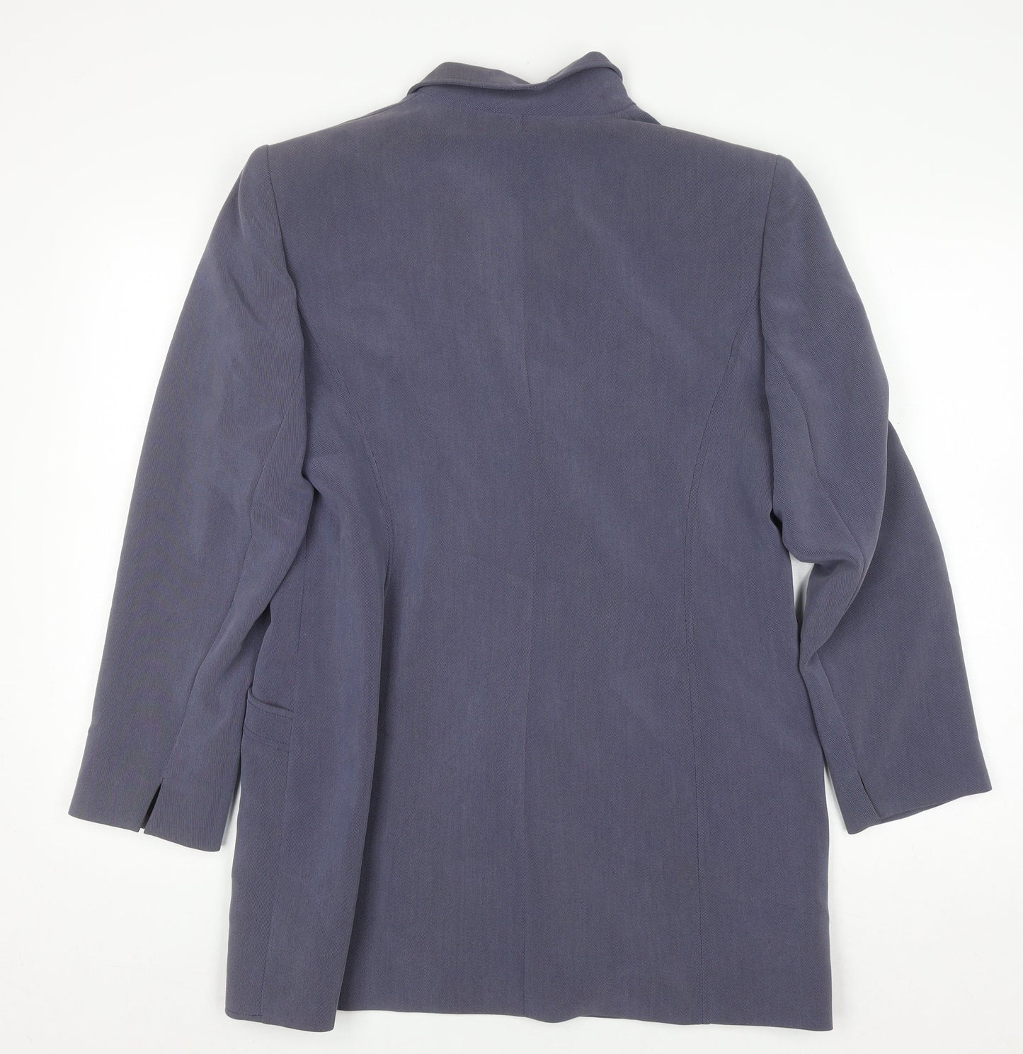 Country Casuals Women Blue Size 14 Wool Blend Single-Breasted Blazer