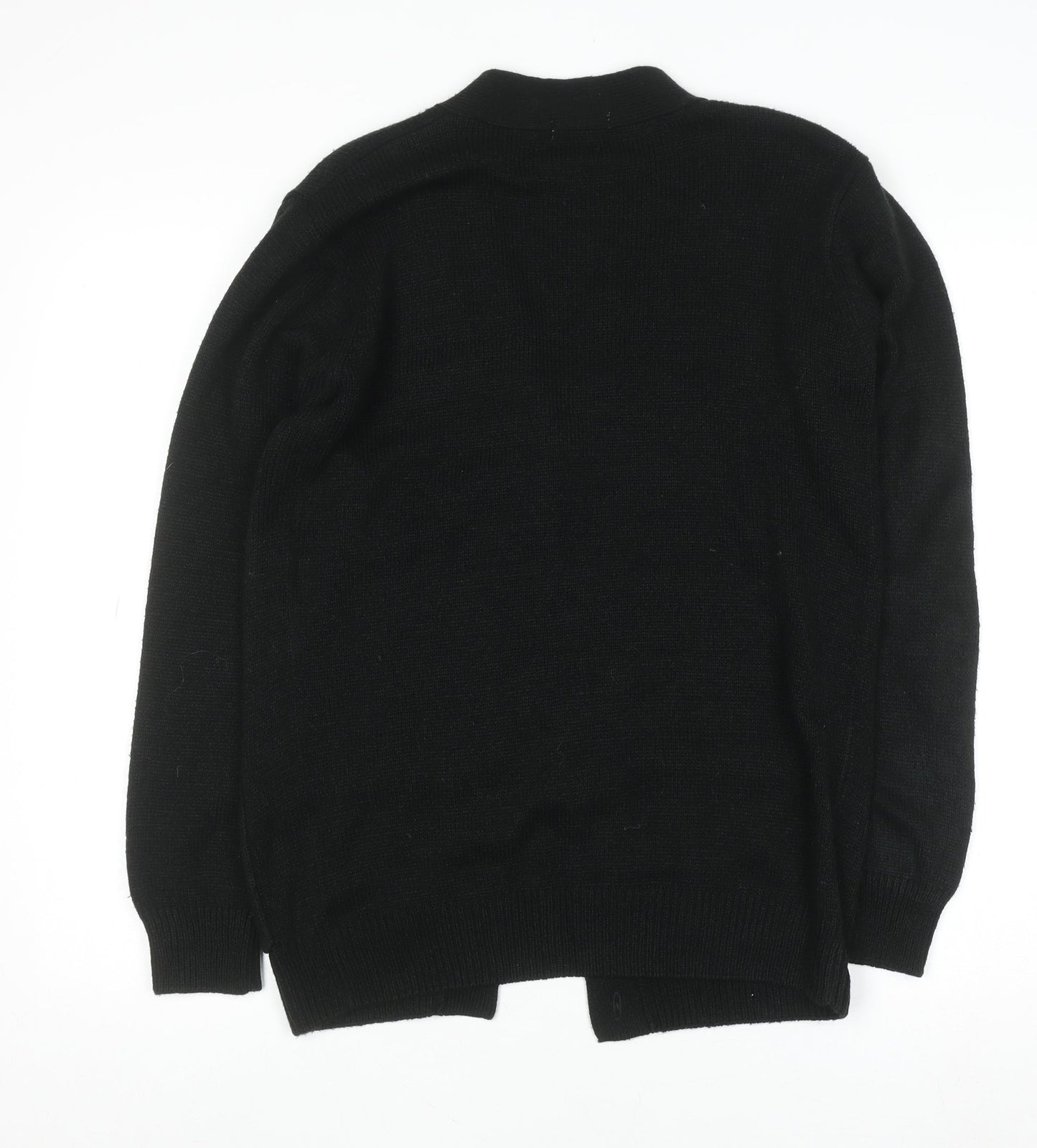 Damart Women’s Black V-Neck Button Knit Cardigan XS