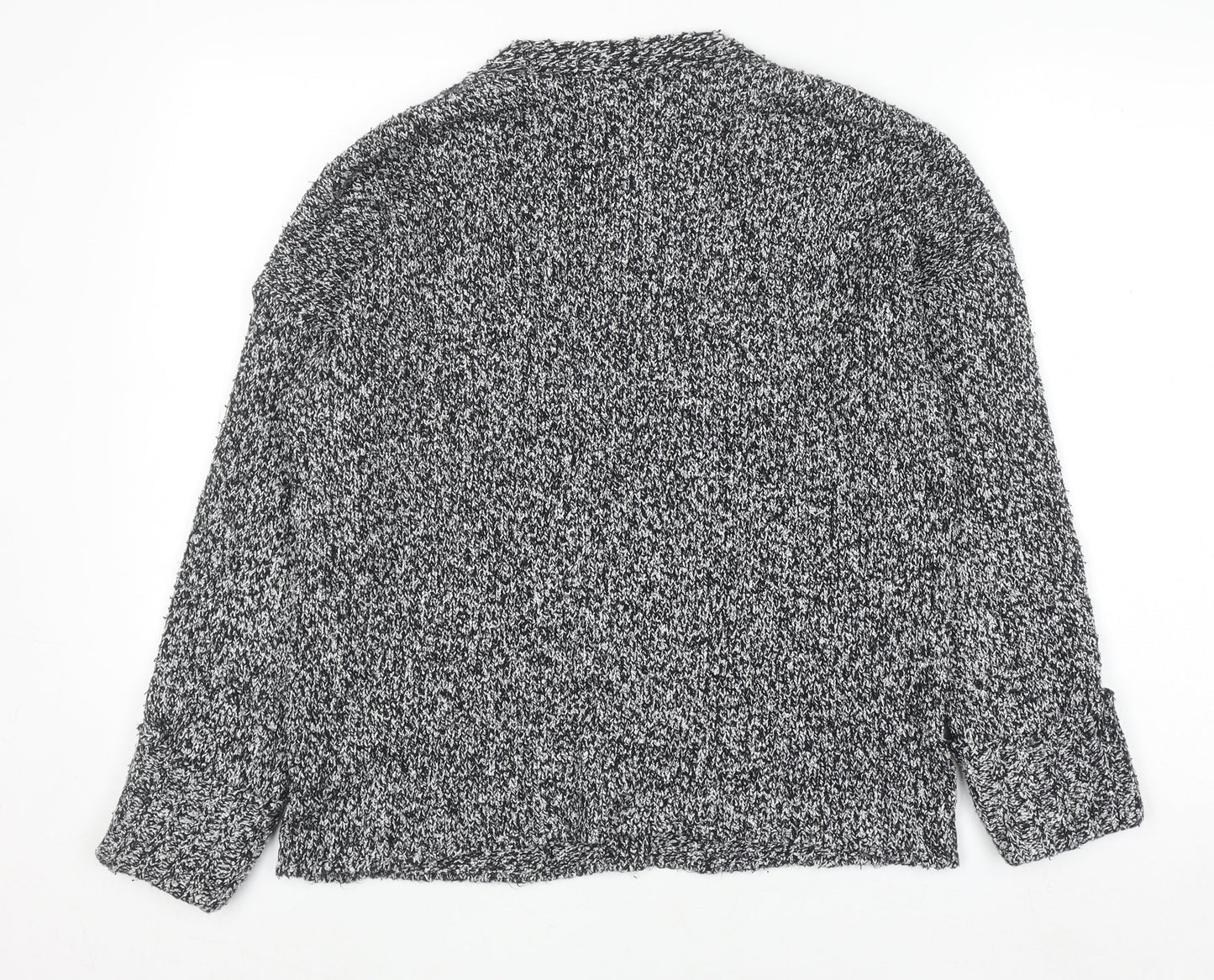 Marks & Spencer Women’s Grey Chunky Knit V-Neck Button Cardigan Size M