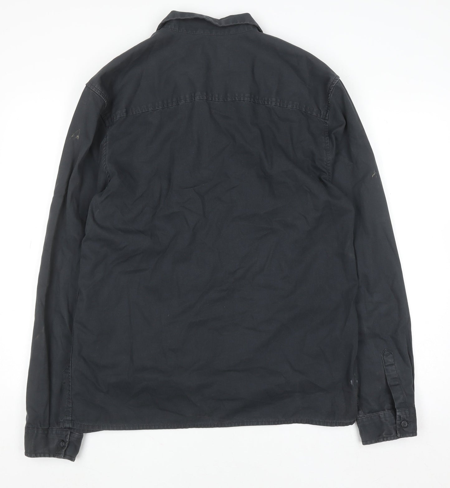 Topman Men’s Black Cotton Zip Overshirt Jacket Size L