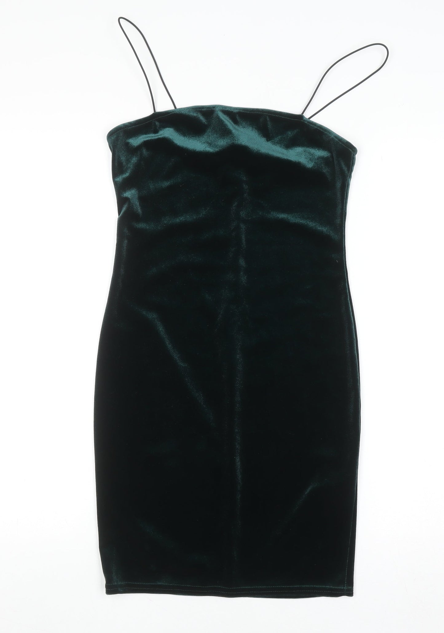 New Look Women’s Green Velvet Bodycon Dress Size 10