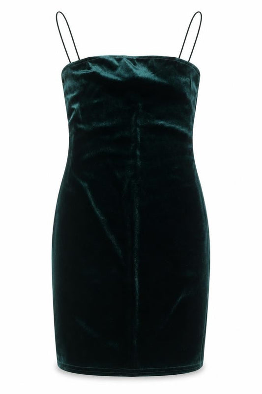 New Look Women’s Green Velvet Bodycon Dress Size 10