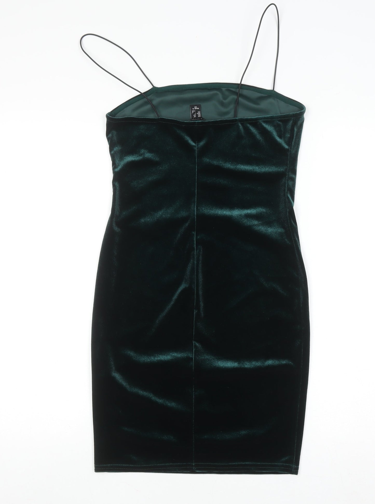 New Look Women’s Green Velvet Bodycon Dress Size 10