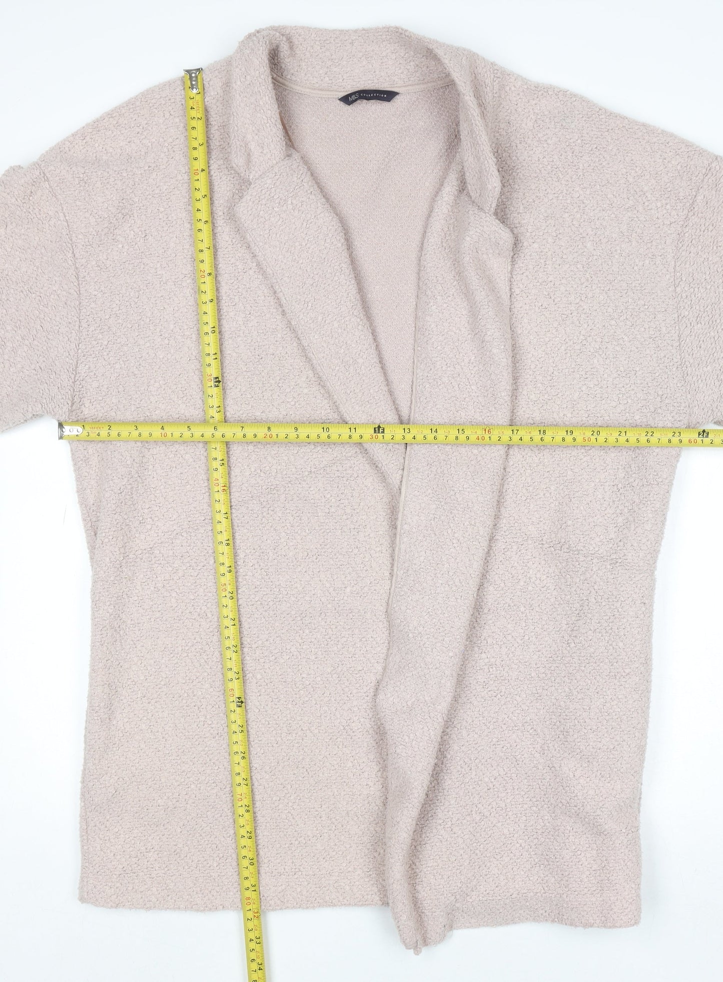 Marks & Spencer Women's Beige Long Sleeve Open Cardigan Size 22
