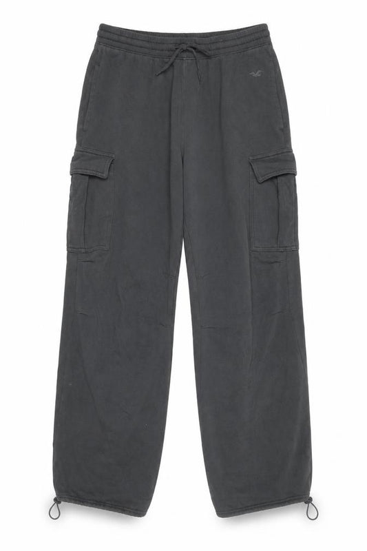 Hollister Women’s Black Fleece Cargo Sweatpants Size S High-Rise