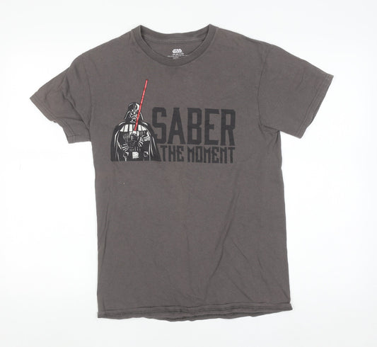 Disney Star Wars Men's Grey Darth Vader Graphic T-Shirt Size S