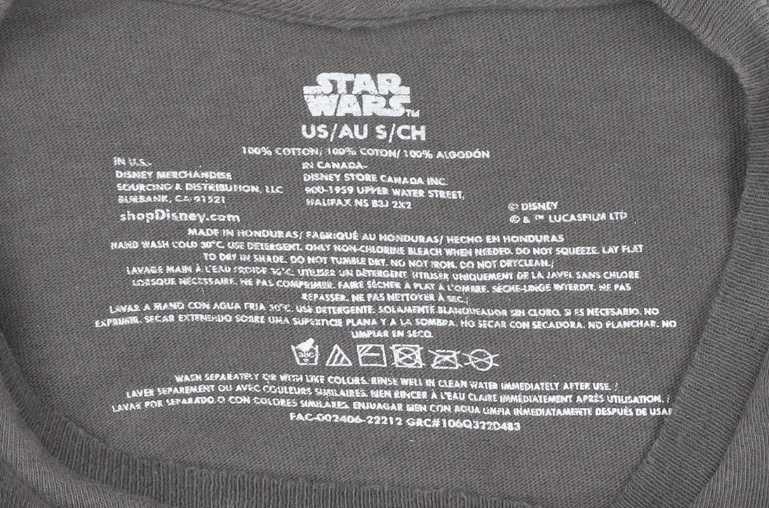 Disney Star Wars Men's Grey Darth Vader Graphic T-Shirt Size S