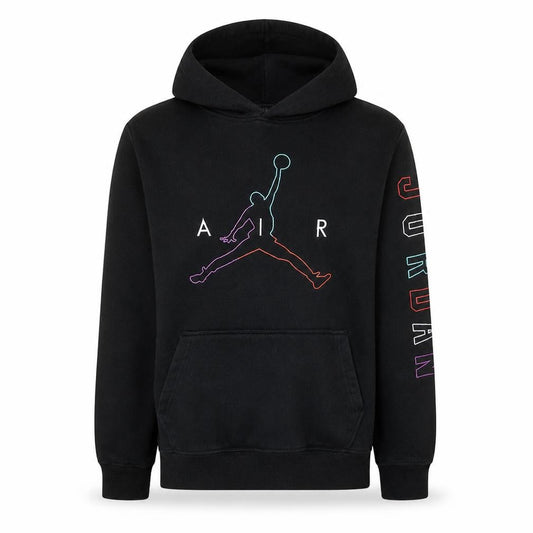 Front view of Jordan Paris Men's Black Pullover Hoodie M Graphic Sportswear