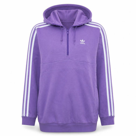 Adidas Women’s Purple 1/2 Zip Hoodie Medium Hooded Sweatshirt