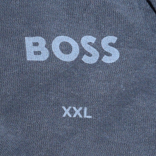 BOSS Mens Grey Short Sleeve Crew Neck Cotton T-Shirt XXL