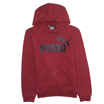 Additional front view of Puma boys’ red hoodie 13-14 years pullover fleece sweatshirt