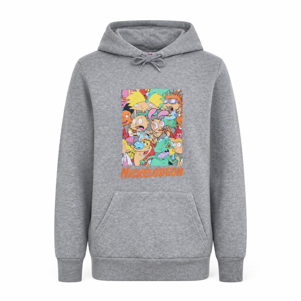 Nickelodeon Womens Grey XS Pullover Hoodie Cartoon Print