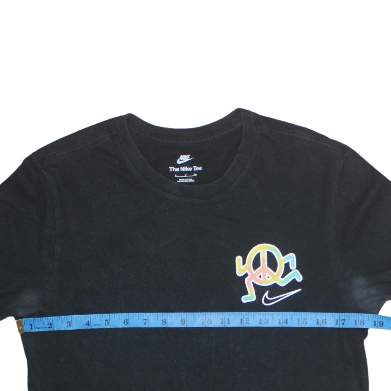 Nike Men's Black Peace Love Graphic Short Sleeve T-Shirt Size S