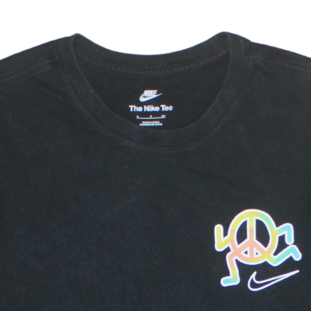 Nike Men's Black Peace Love Graphic Short Sleeve T-Shirt Size S