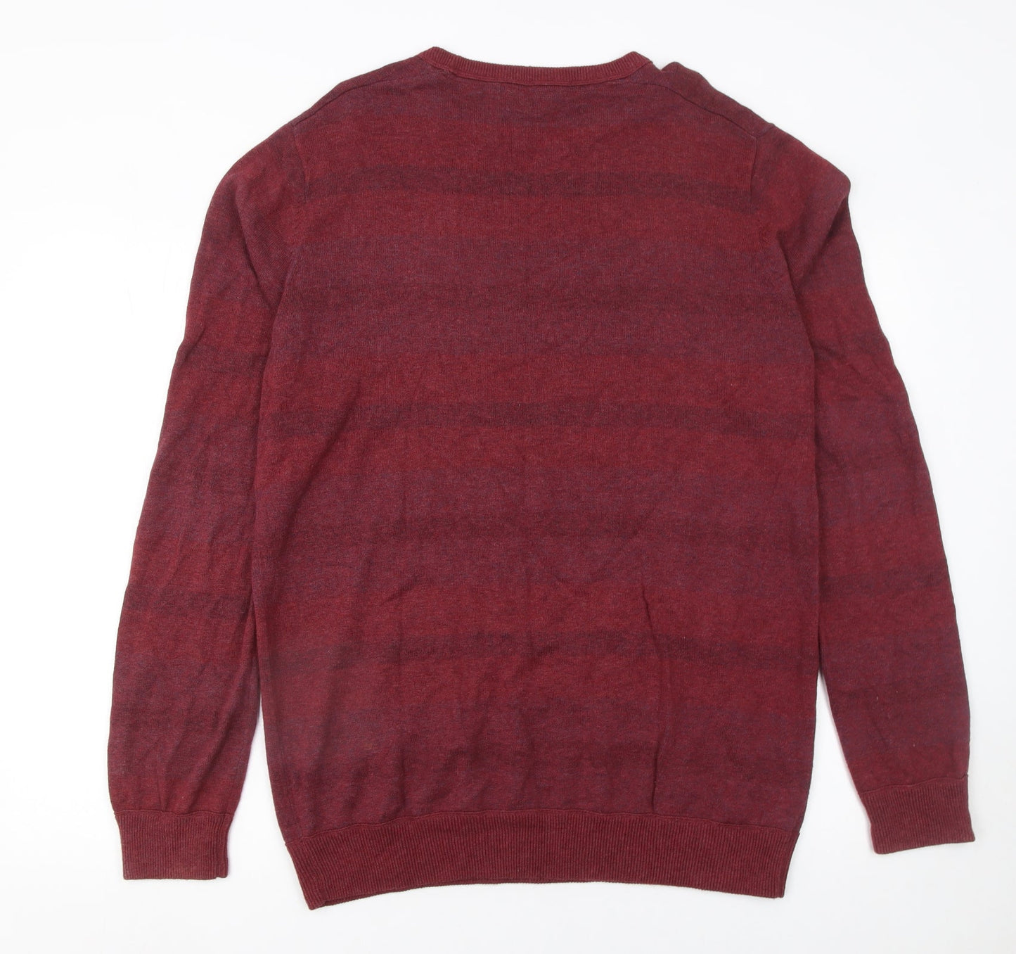 Climb High Dig Deep Ski Steep Men’s Red Wool Cotton Crew Neck Jumper L