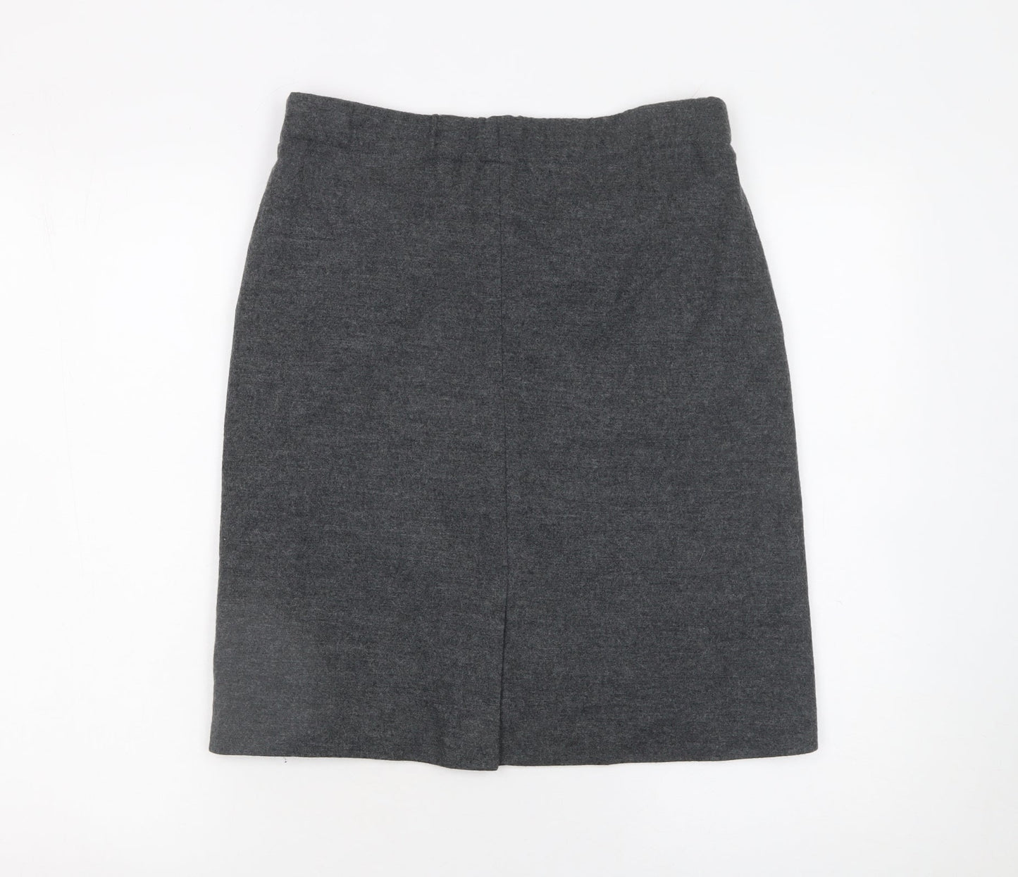Nicola Farhi Womens Grey Wool Wrap Knee Length Skirt UK 8