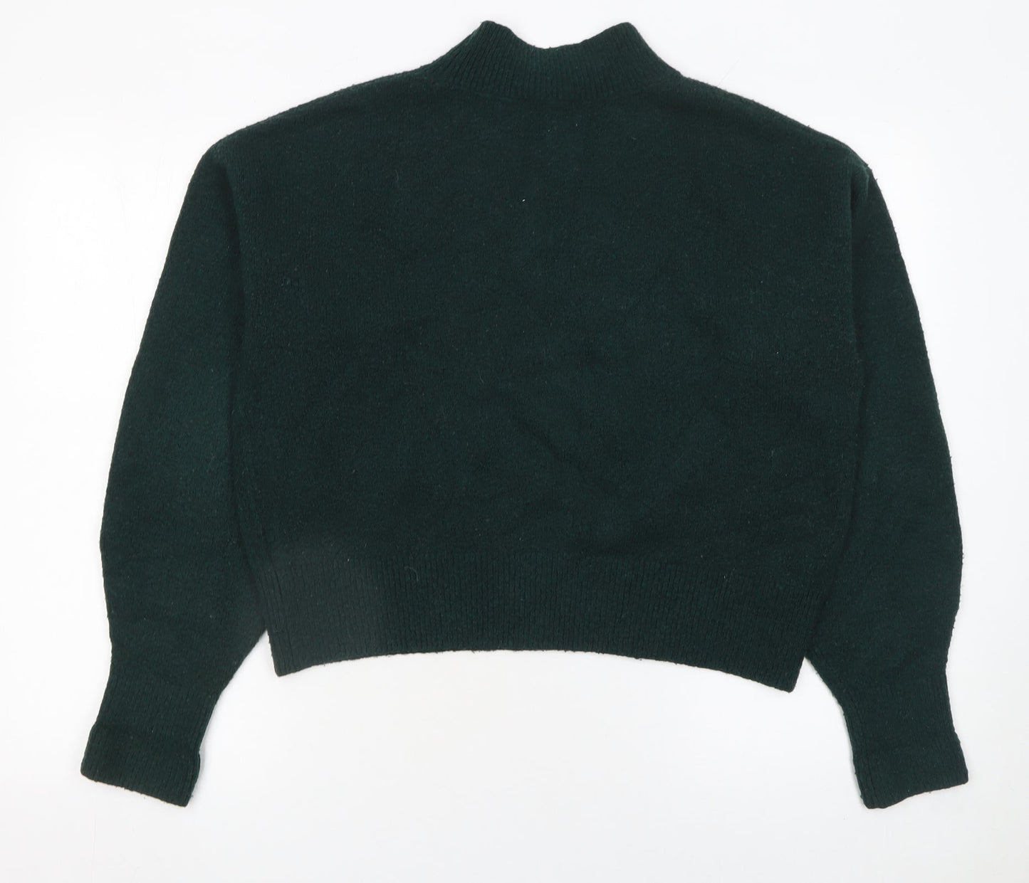 & Other Stories Women Green Mock Neck Knit Pullover Jumper Size S