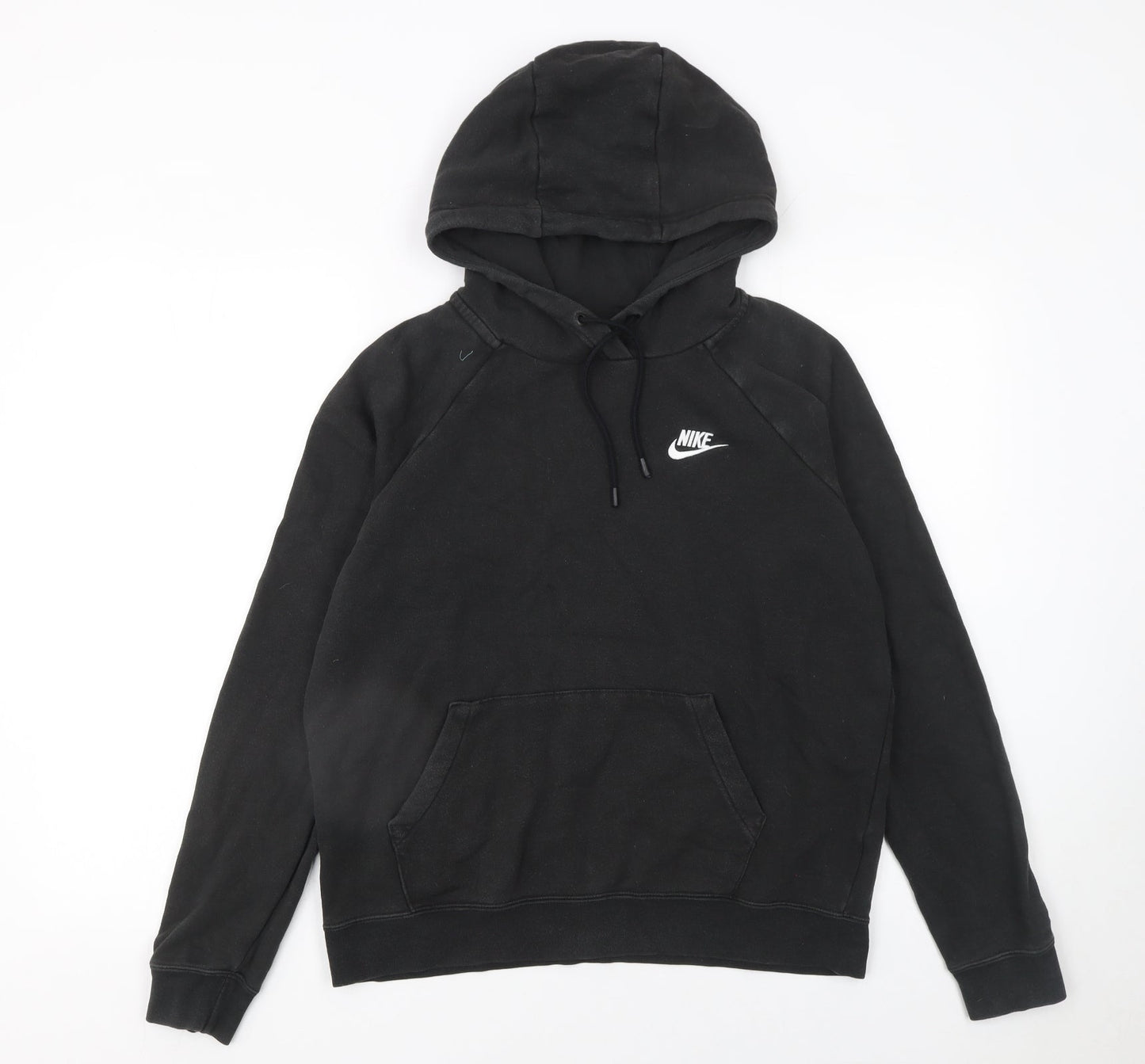 Nike Women Black Small Pullover Hoodie Sweatshirt Fleece Logo