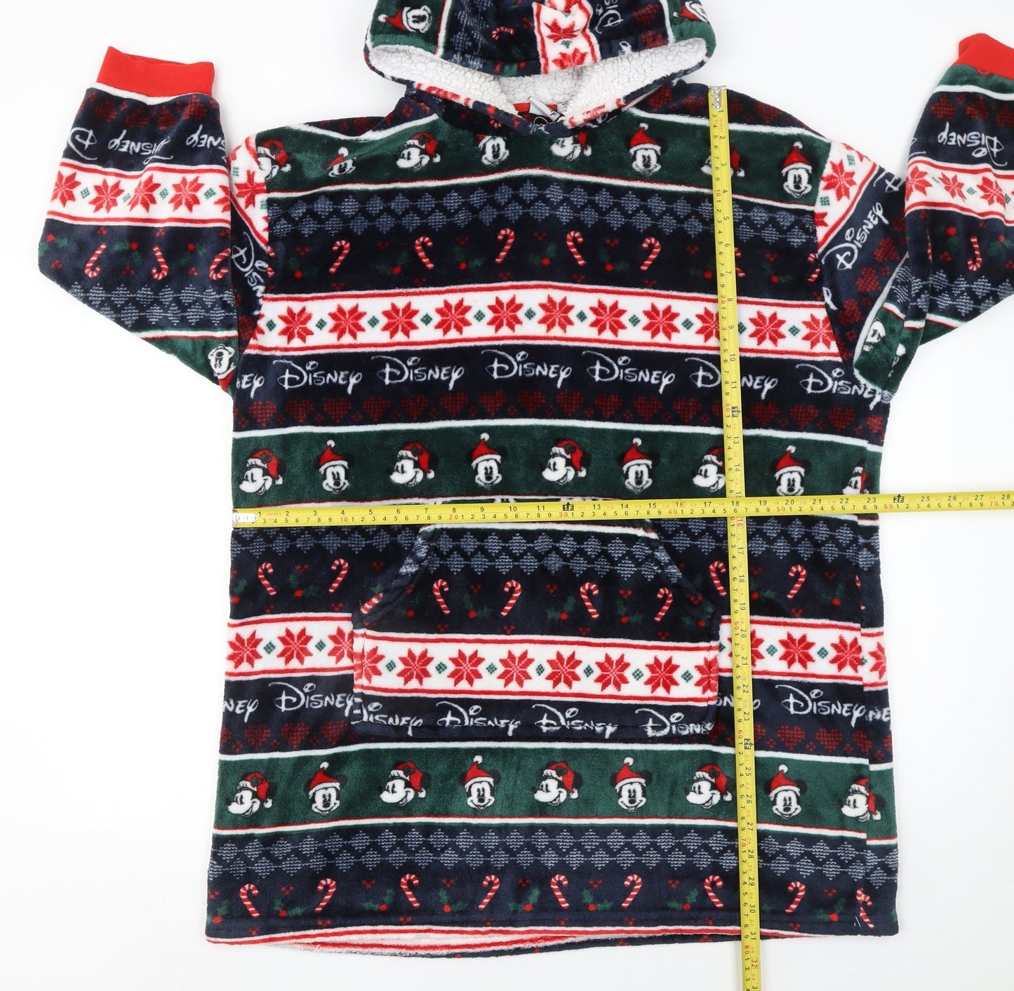Disney Boys Multicoloured L Fleece Mickey Mouse Hooded Christmas Robe