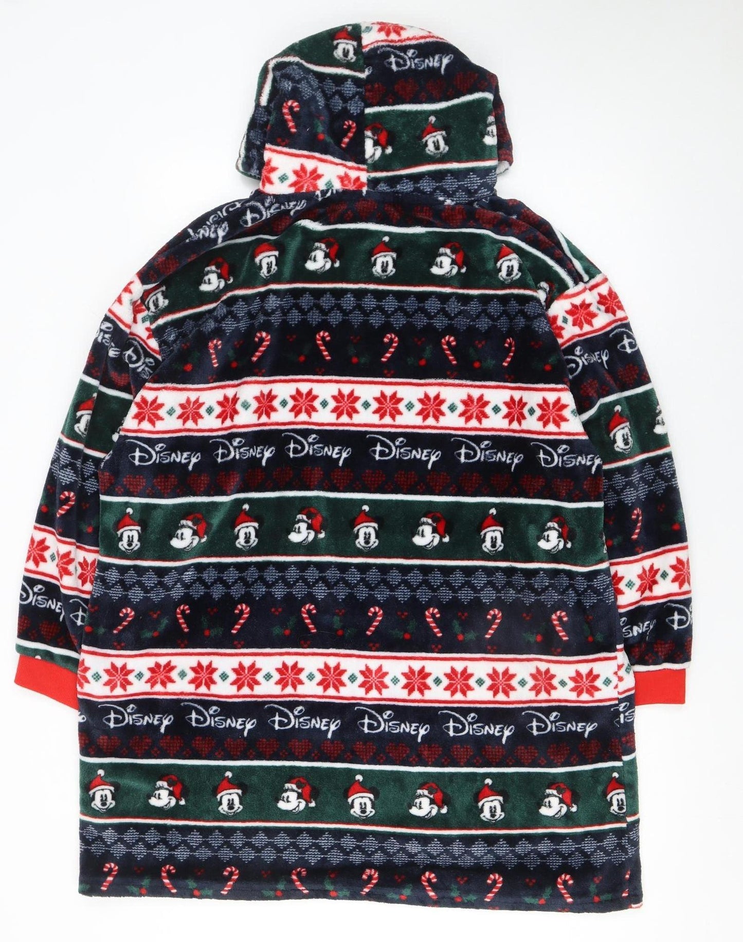 Disney Boys Multicoloured L Fleece Mickey Mouse Hooded Christmas Robe