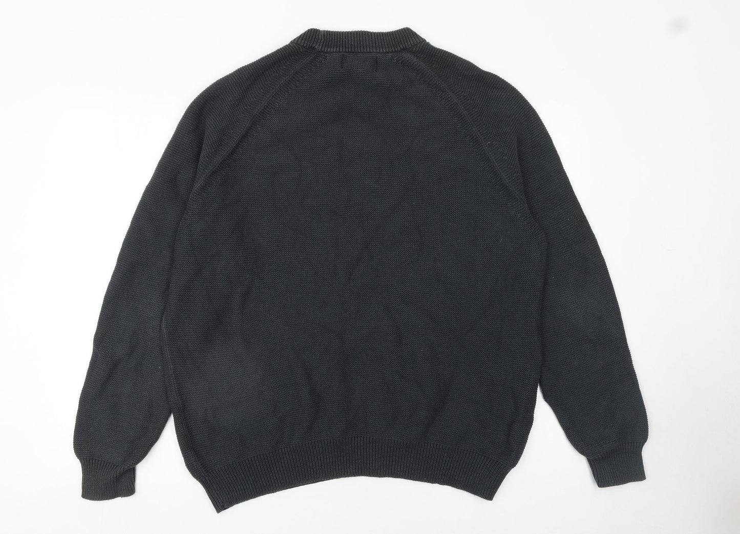Jasper Conran Men’s Black Cotton Knit Crew Neck Jumper XL