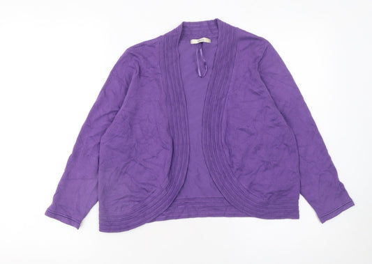 Marks and Spencer Women's Purple Knit Cardigan Size 14