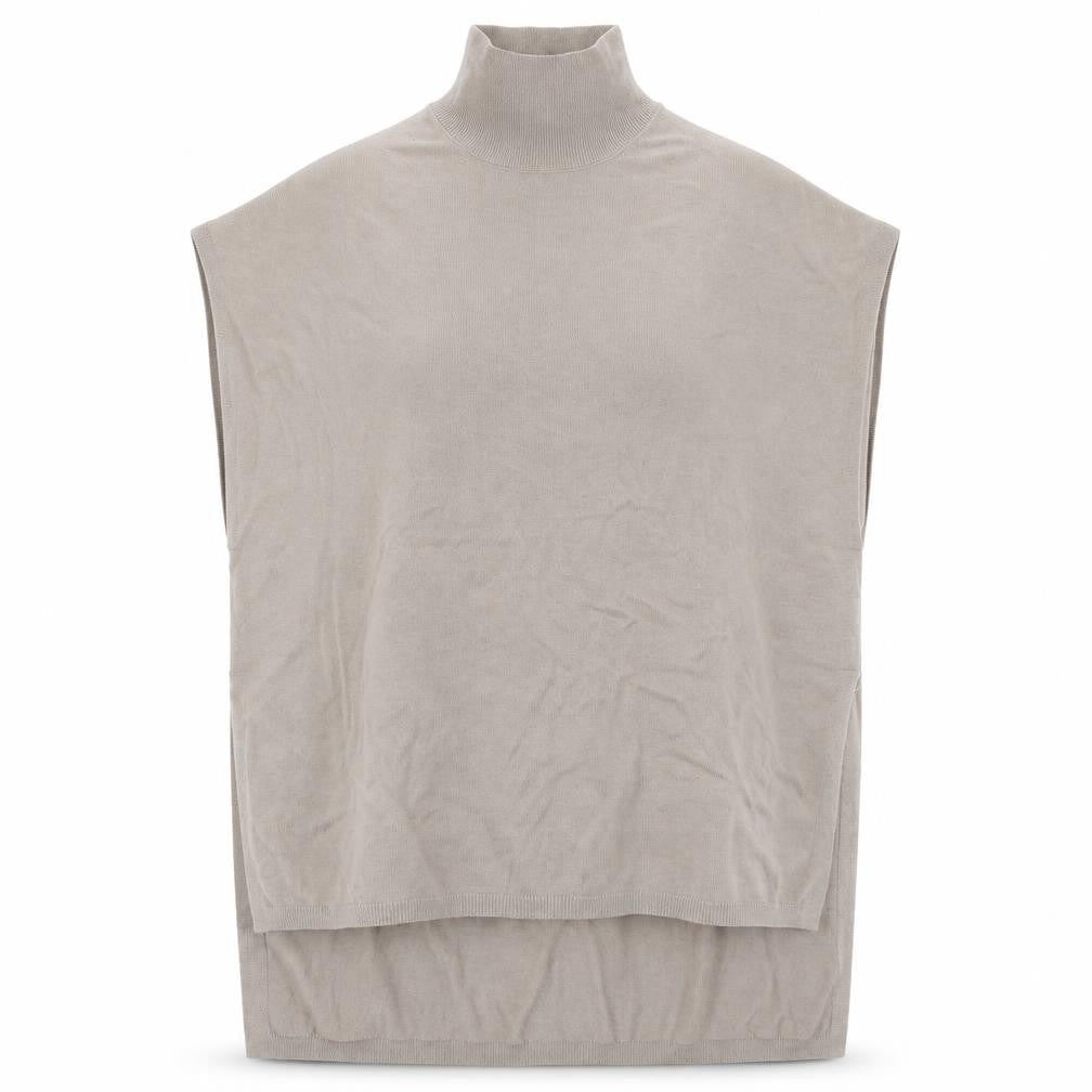 Massimo Dutti Womens Beige Wool Roll Neck Cape Jumper Size M