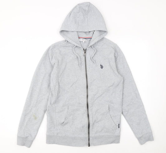 U.S. Polo Assn. Men's Grey Full Zip Hoodie Size S