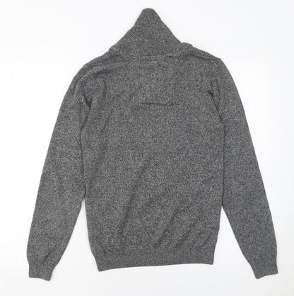 Next Men’s Grey Roll Neck Pullover Jumper Size S Cotton Blend