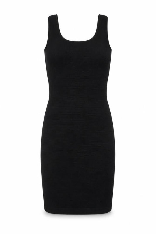 Mango Women Black Size 10 Bodycon Sleeveless Scoop Neck Dress