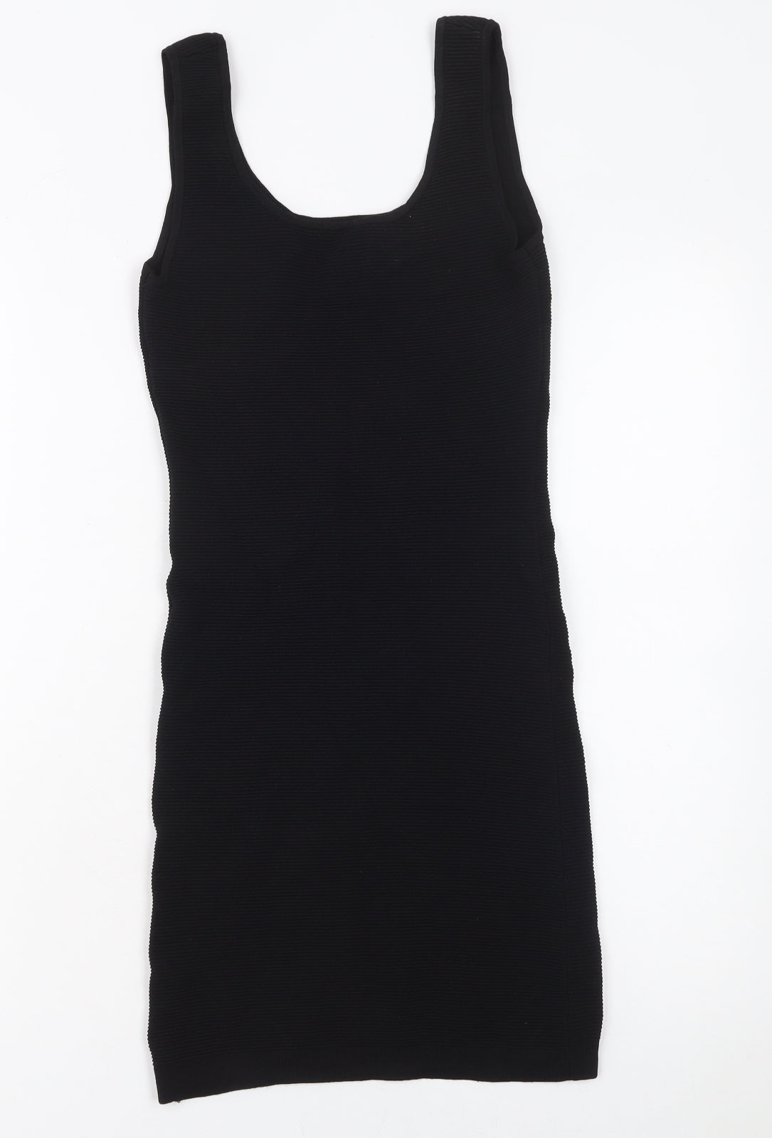 Mango Women Black Size 10 Bodycon Sleeveless Scoop Neck Dress