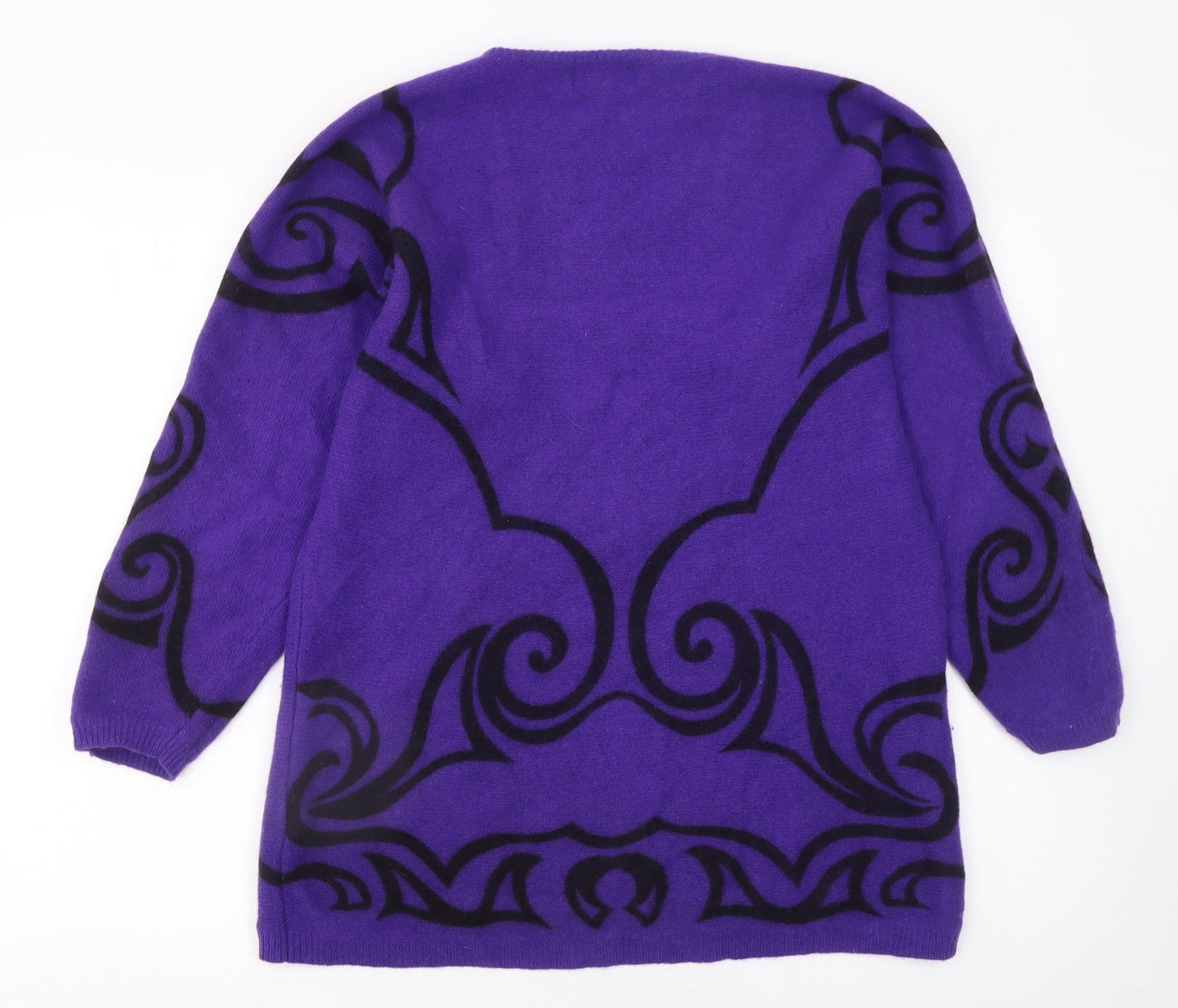 Emreco Women’s Purple Wool Blend Jumper Size 12 Vintage Pullover