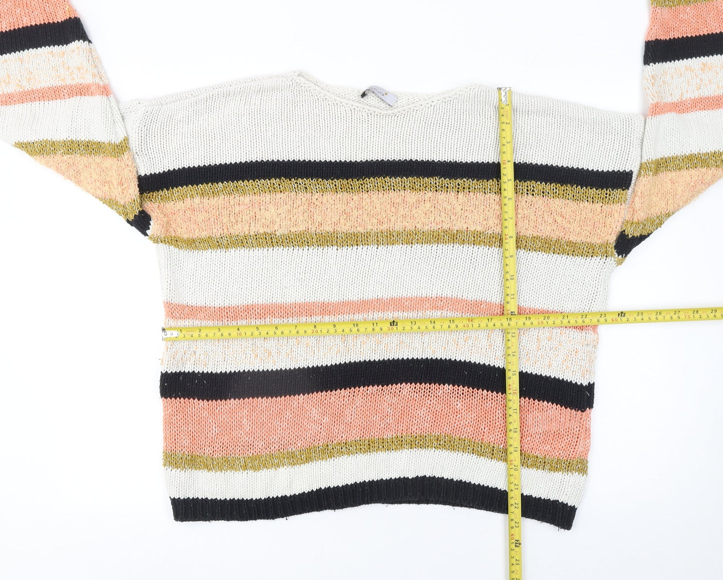 Marks and Spencer Women’s Multicoloured Striped Knit Jumper Size L