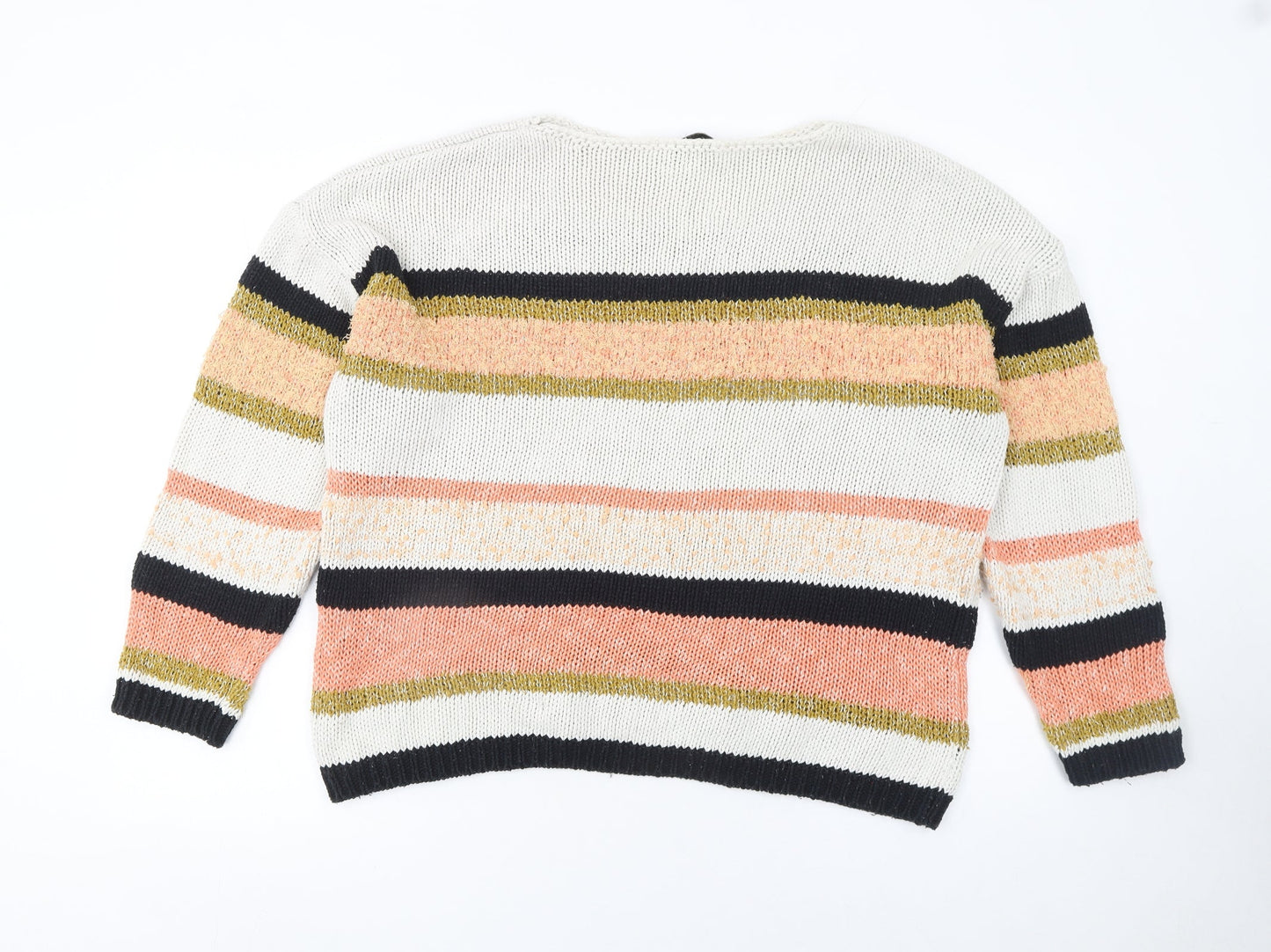 Marks and Spencer Women’s Multicoloured Striped Knit Jumper Size L