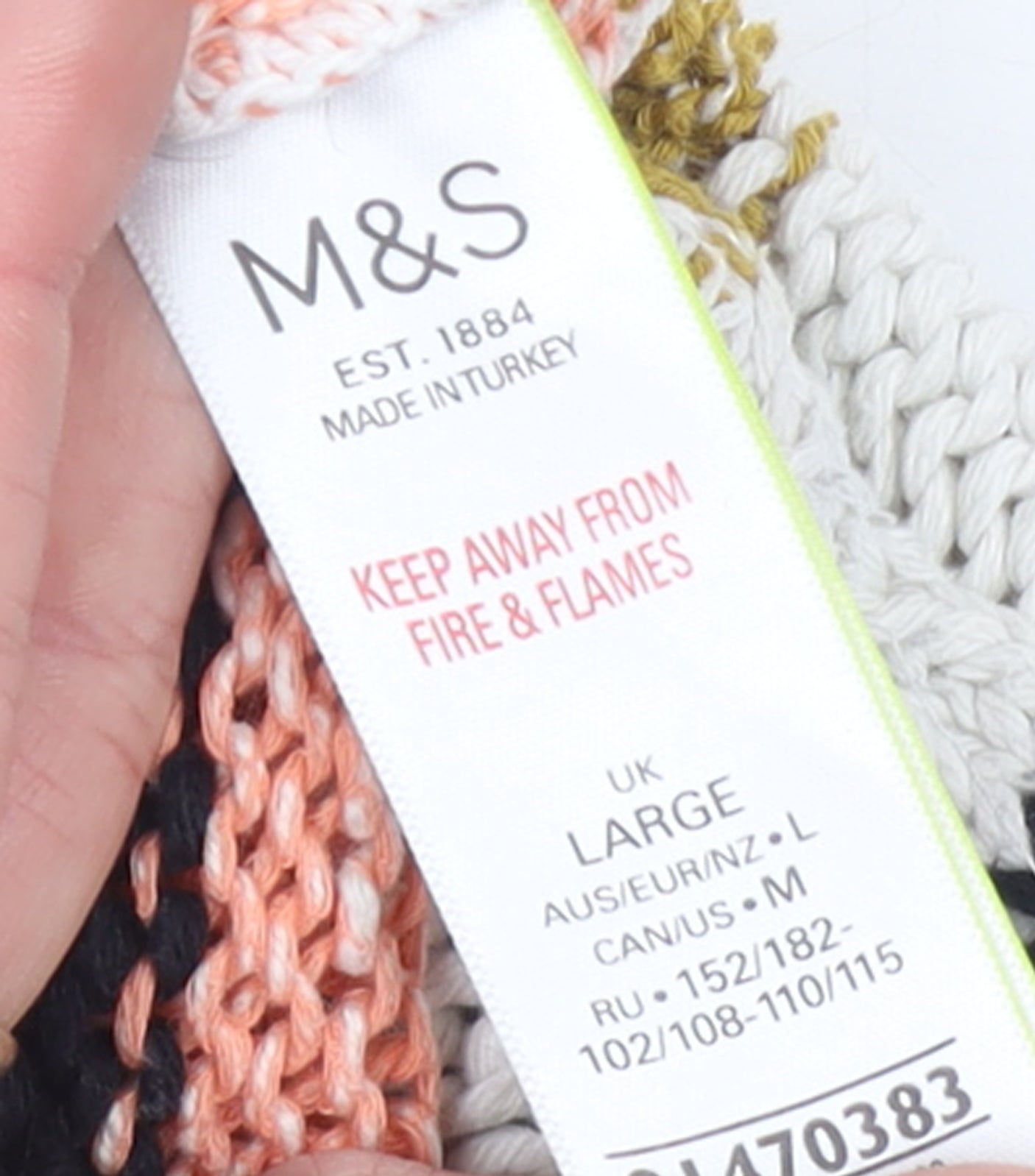 Marks and Spencer Women’s Multicoloured Striped Knit Jumper Size L