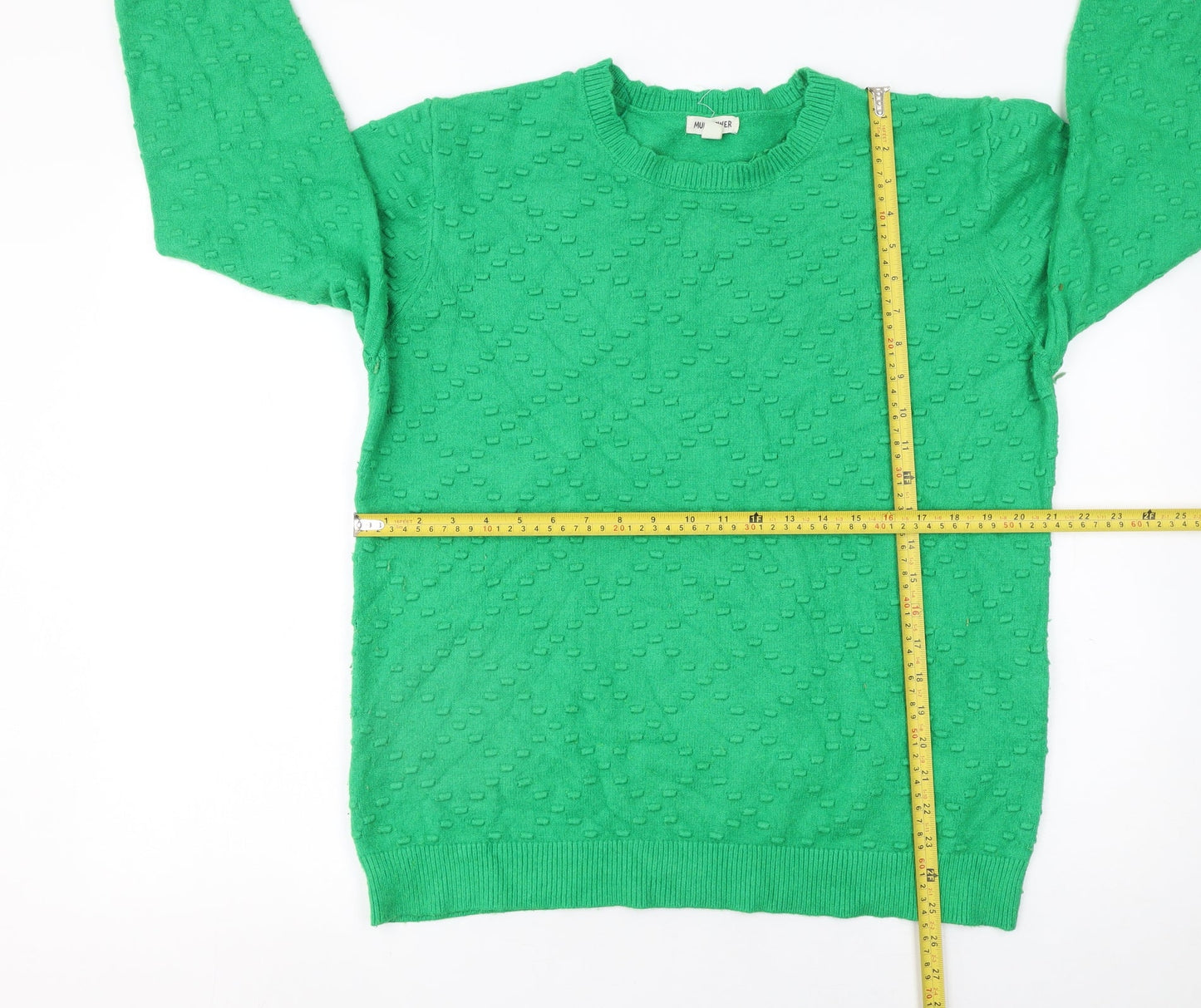 Mudflower Women’s Green Crew Neck Knit Jumper Size 18