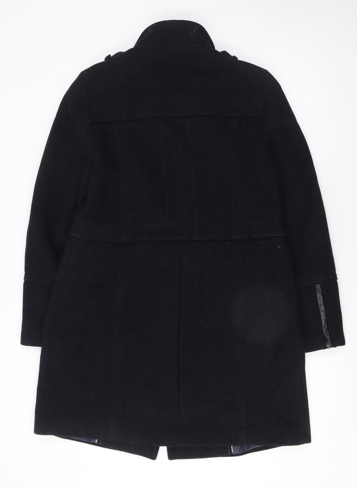 Marks and Spencer Women’s Navy Wool Blend Pea Coat UK 10 Lined