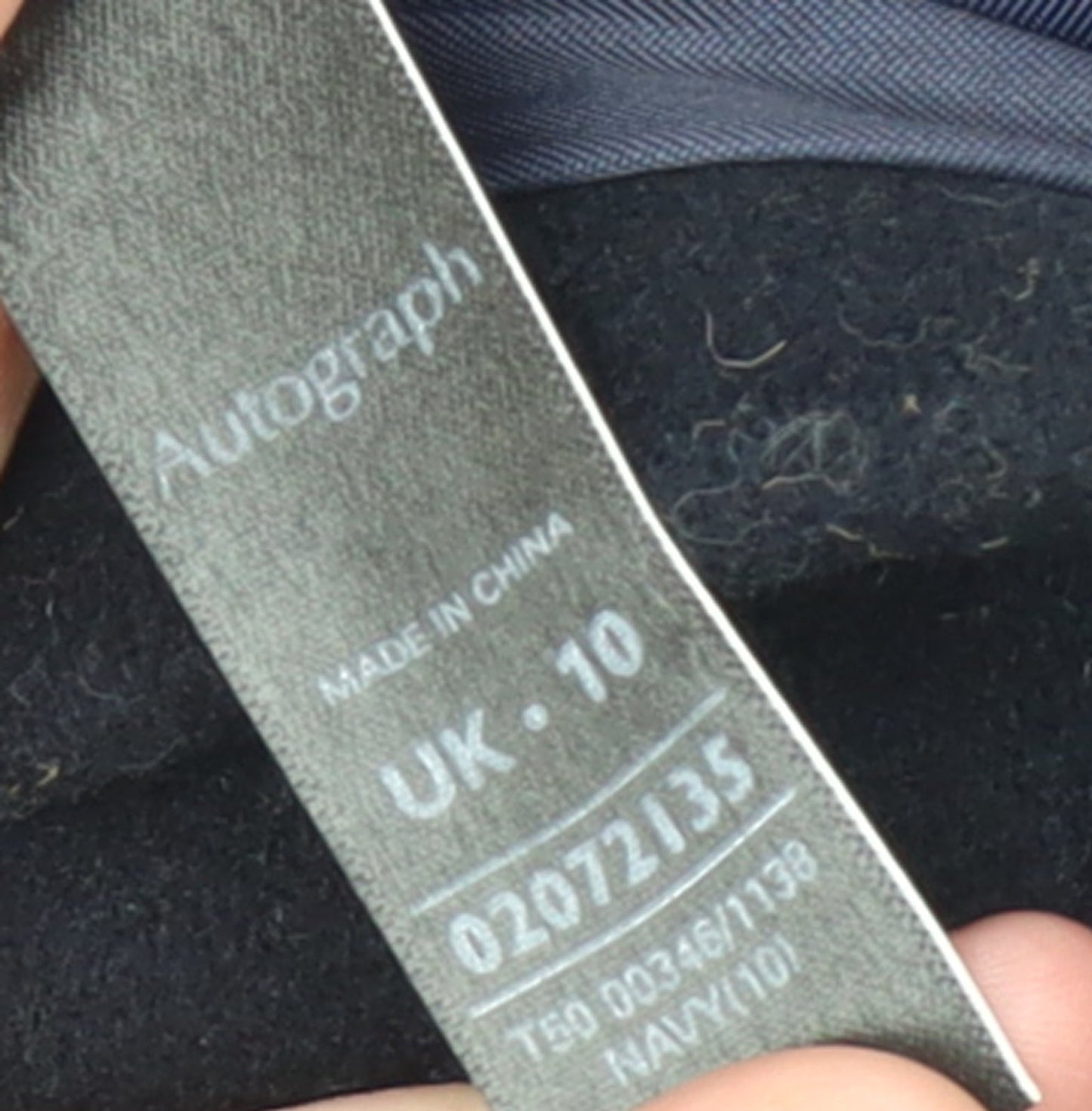 Marks and Spencer Women’s Navy Wool Blend Pea Coat UK 10 Lined