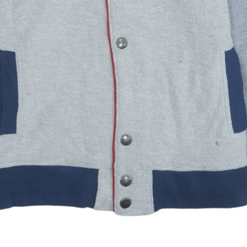 Converse Boys Grey Blue Full Zip Sweatshirt XL 13-15 Years Casual Cotton Blend