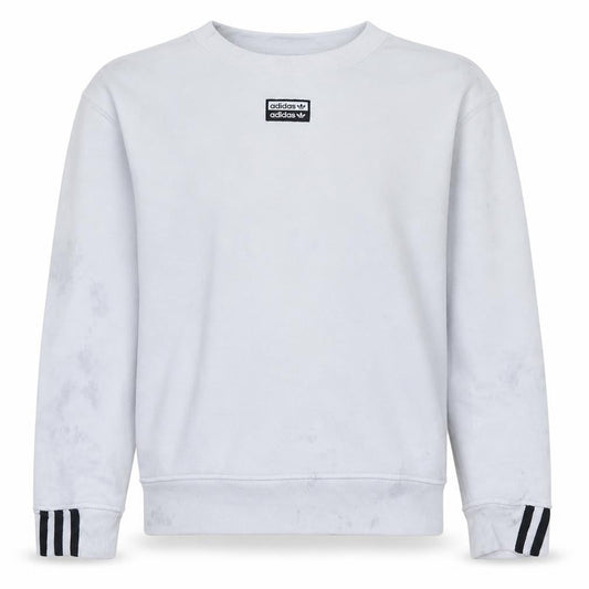 Adidas Mens White XS Crew Neck Sweatshirt with Logo Detail
